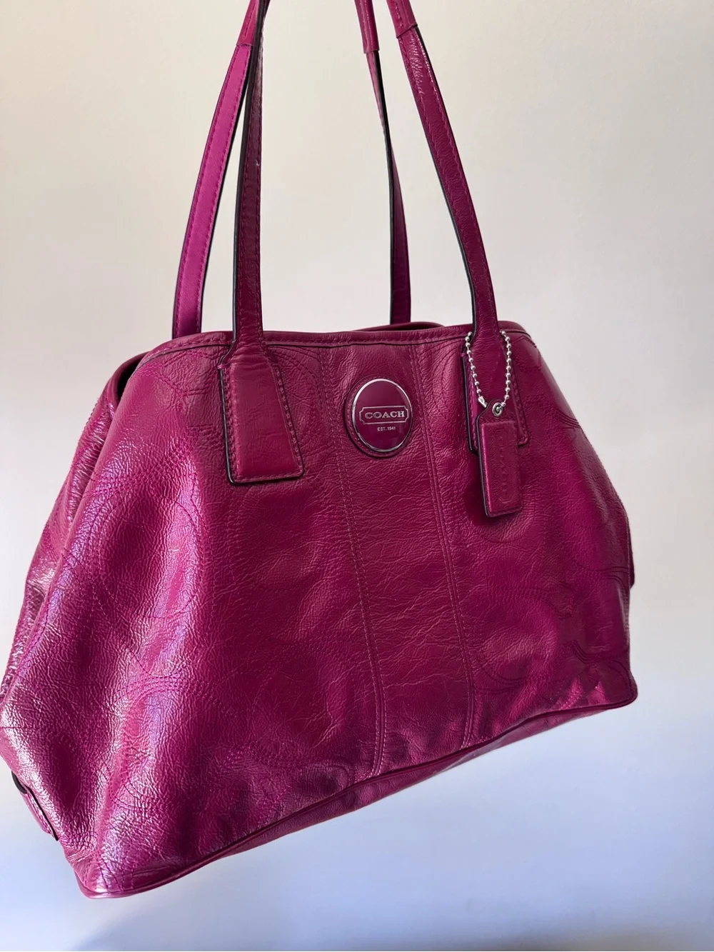 Coach Fuchsia Leather Shoulder Bag
